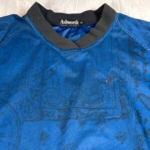 Ashworth Navy and Black Graphic Pullover Golf XL